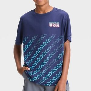 All in Motion Boys' Short Sleeve 'USA' Graphic T-Shirt